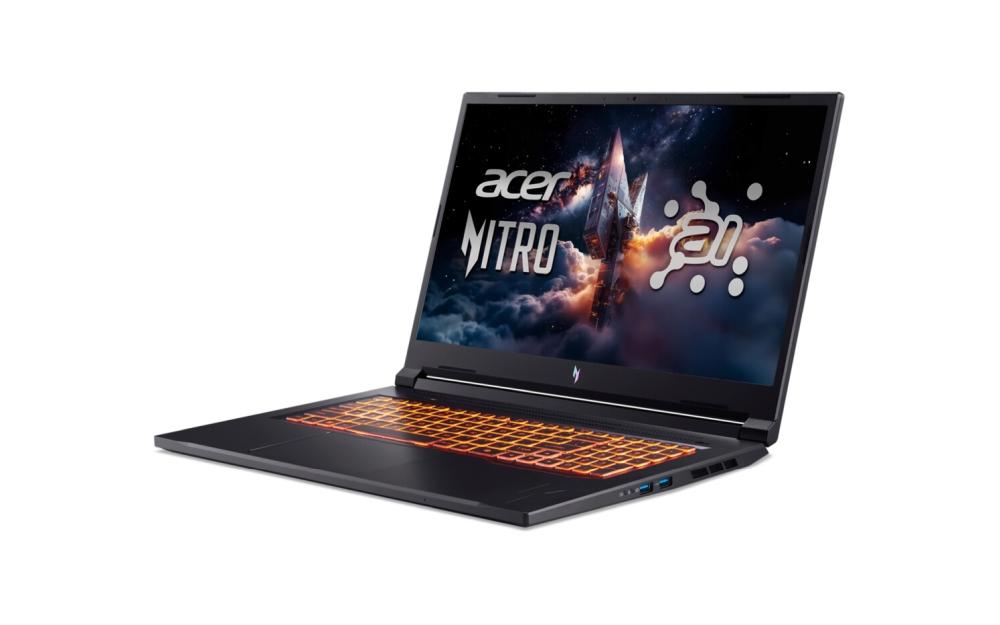 Acer Nitro V17, NG-ANV17-41-R14D, AMD Ryzen R7 260 ( up to 5.1GHz, 16MB), 17.3" FHD(1920x1080)IPS 144Hz, 1*16GB DDR5, 1024GB, NVIDIA GeForce RTX 4050 6GB GDDR6, Wi-Fi AX, BT, Win 11 Home, Black+Acer 15.6" Nitro Gaming Backpack Black/Red