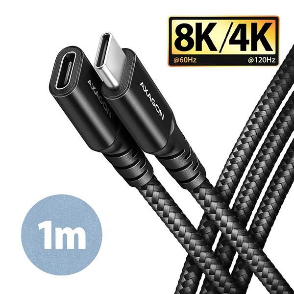 Cable USB3 C-C, M/F, 8K, 1m, AXAGON BUCM32-CF10AB | JAR Computers Cable USB3 C-C, M/F, 8K, 1m, AXAGON BUCM32-CF10AB