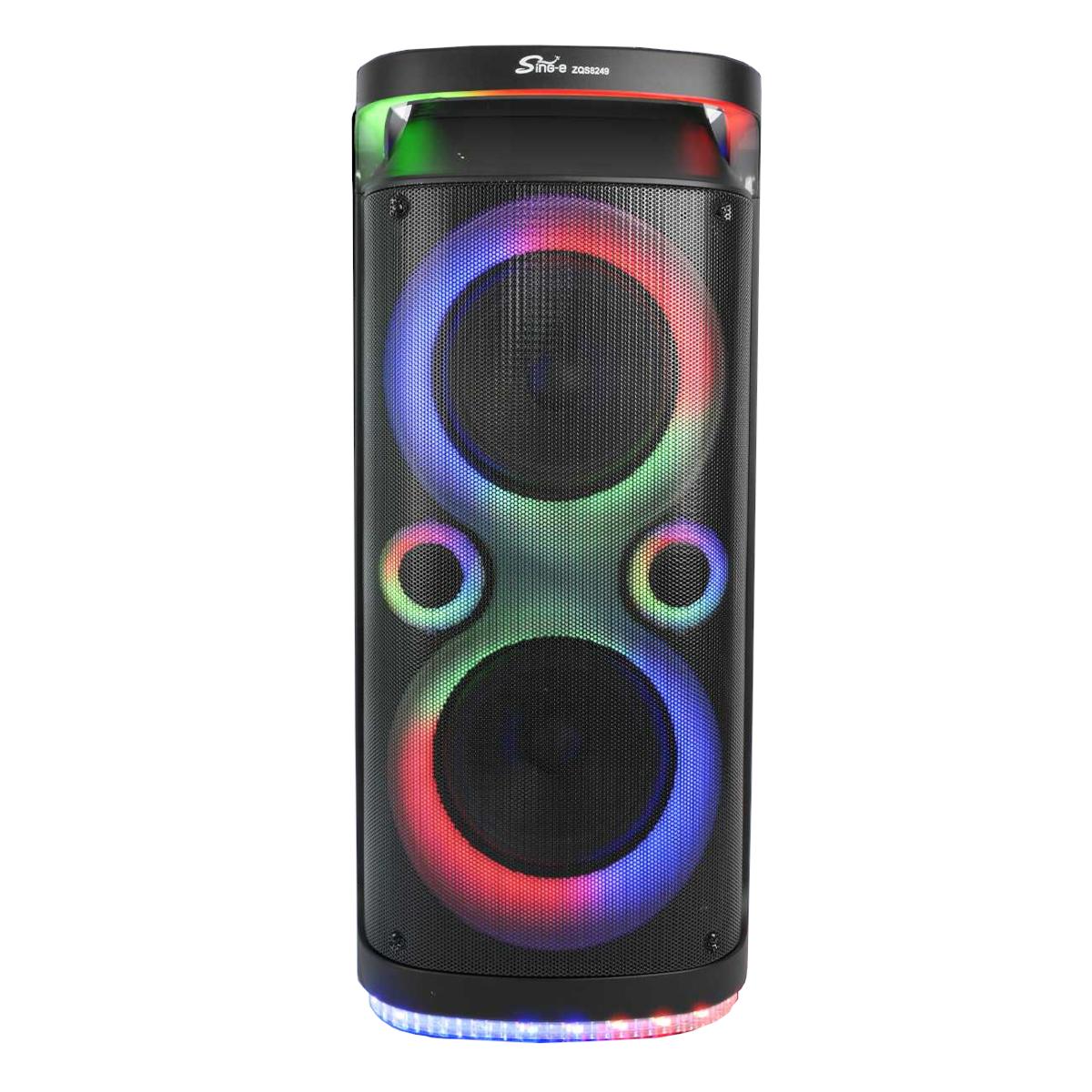 Караоке Bluetooth колона модел ZQS 8249x8 inch 2 x миkрофона HQ звук 60W