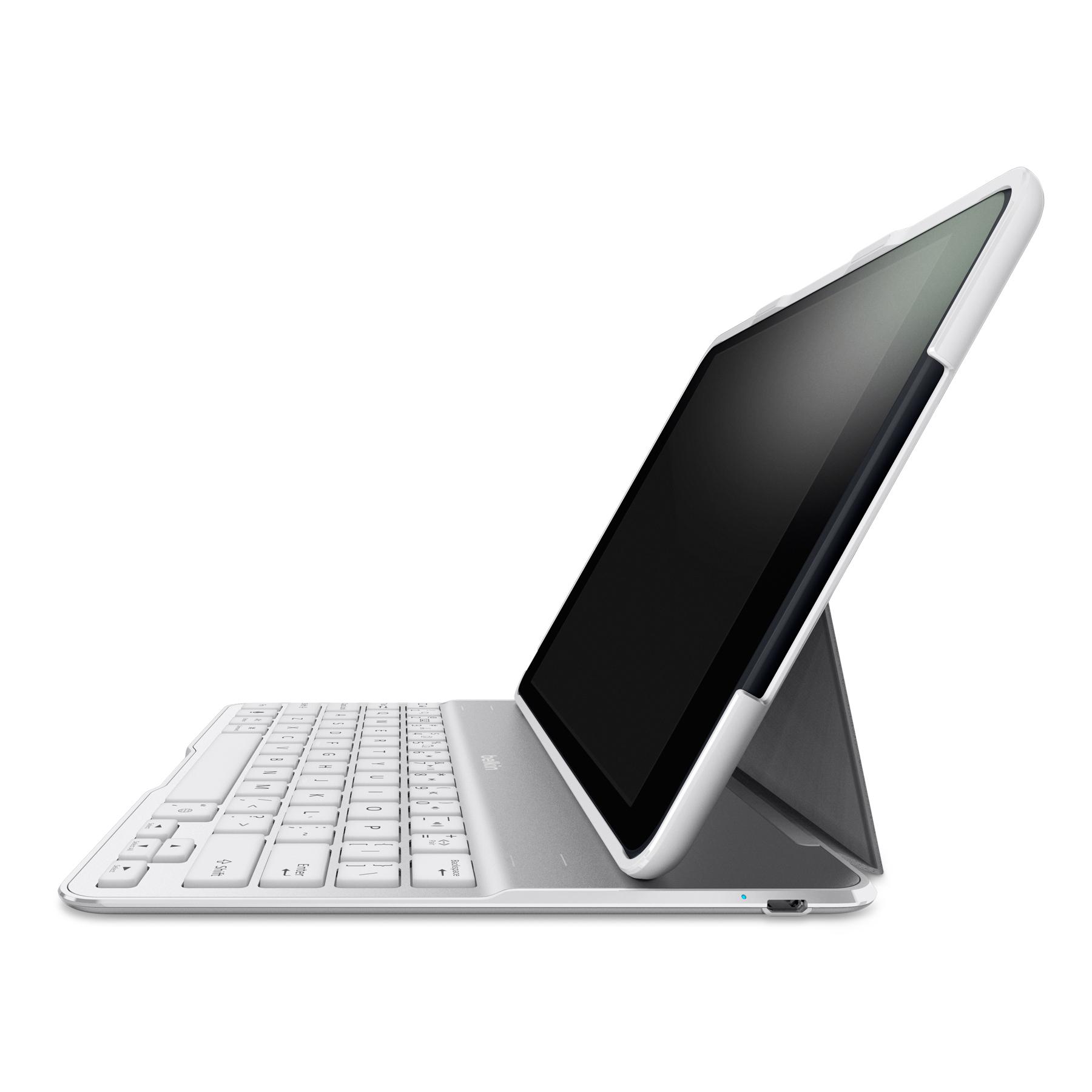 Кейс, клавиатура и стойка за iPad Air, iPad 5 (2017) - Belkin QODE Ultimate Bluetooth Keyboard Case (бял) | JAR Computers Кейс, клавиатура и стойка за iPad Air, iPad 5 (2017) - Belkin QODE Ultimate Bluetooth Keyboard Case (бял)