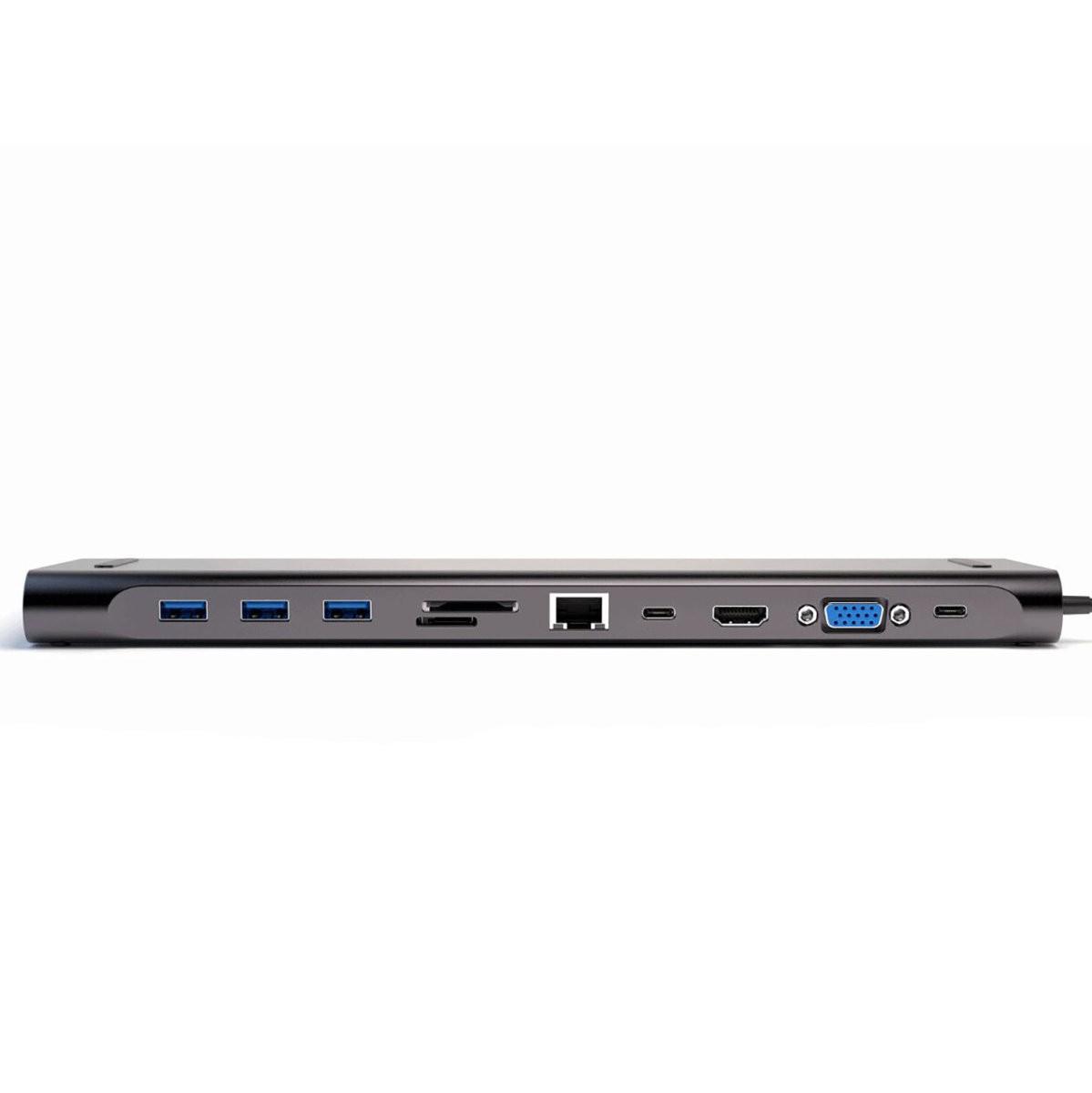 Мултифункционален хъб с DeX, Ethernet, HDMI, VGA, 3.5 mm jack, USB-C, USB 3.0 и четец за карти за Macbook и USB-C устройства (тъмносив) - 4smarts 11in1 USB-C Hub with DeX (bulk) | JAR Computers Мултифункционален хъб с DeX, Ethernet, HDMI, VGA, 3.5 mm jack, USB-C, USB 3.0 и четец за карти за Macbook и USB-C устройства (тъмносив) - 4smarts 11in1 USB-C Hub with DeX (bulk)