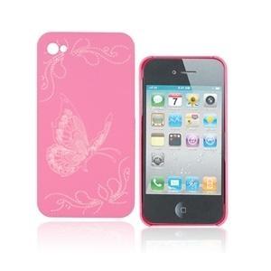 Поликарбонатов кейс за iPhone 4/4S - Pink Butterfly Case | JAR Computers Поликарбонатов кейс за iPhone 4/4S - Pink Butterfly Case