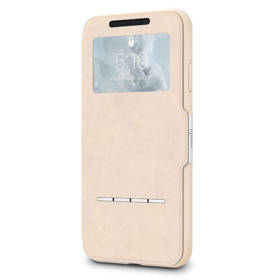 Полиуретанов калъф, тип портфейл за iPhone XS Max - Moshi SenseCover Case (бежов) | JAR Computers Полиуретанов калъф, тип портфейл за iPhone XS Max - Moshi SenseCover Case (бежов)
