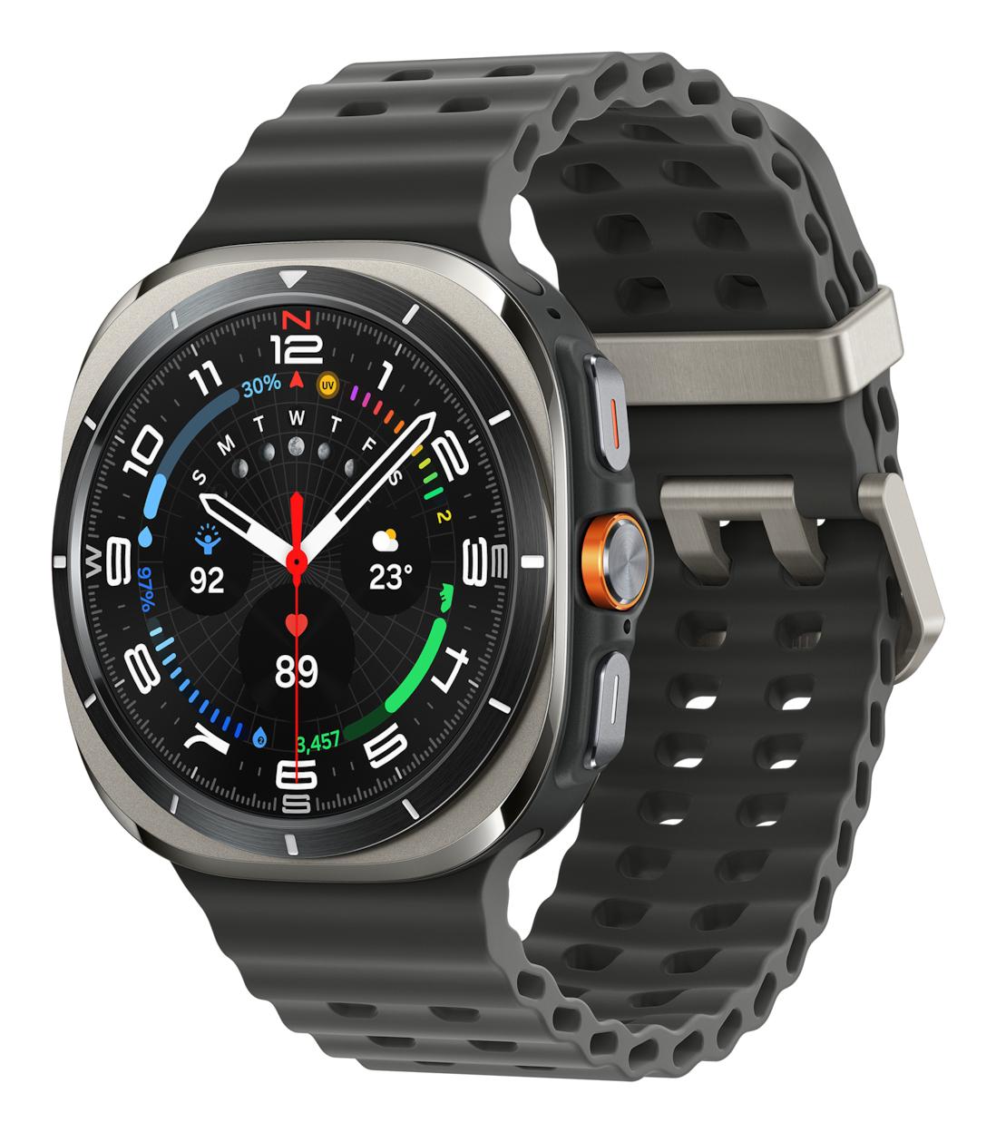 Samsung Galaxy Watch Ultra 3,81 см (1.5") AMOLED 47 мм Цифров 480 x 480 пиксела Тъчскрийн 4G Сребърен Wi-Fi GPS (сателитен) | JAR Computers Samsung Galaxy Watch Ultra 3,81 см (1.5") AMOLED 47 мм Цифров 480 x 480 пиксела Тъчскрийн 4G Сребърен Wi-Fi GPS (сателитен)