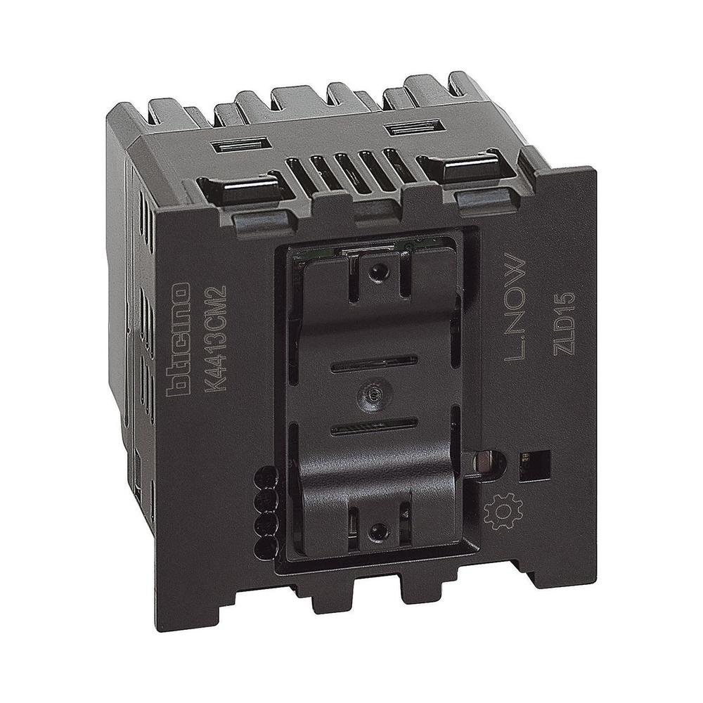Свързан жичен ключ (с опция димиране) без неутрала 2М 125W при LED + 230V - bticino Living Now with Netatmo K4413CM2 | JAR Computers Свързан жичен ключ (с опция димиране) без неутрала 2М 125W при LED + 230V - bticino Living Now with Netatmo K4413CM2