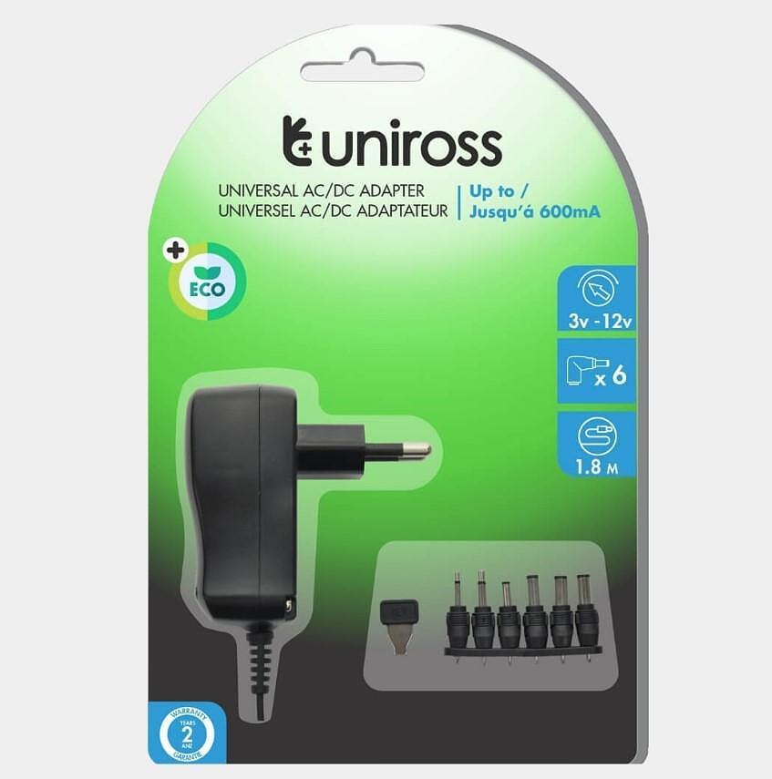 Универсално зарядно 220V Uniross USMPS003EU 7.2W | JAR Computers Универсално зарядно 220V Uniross USMPS003EU 7.2W