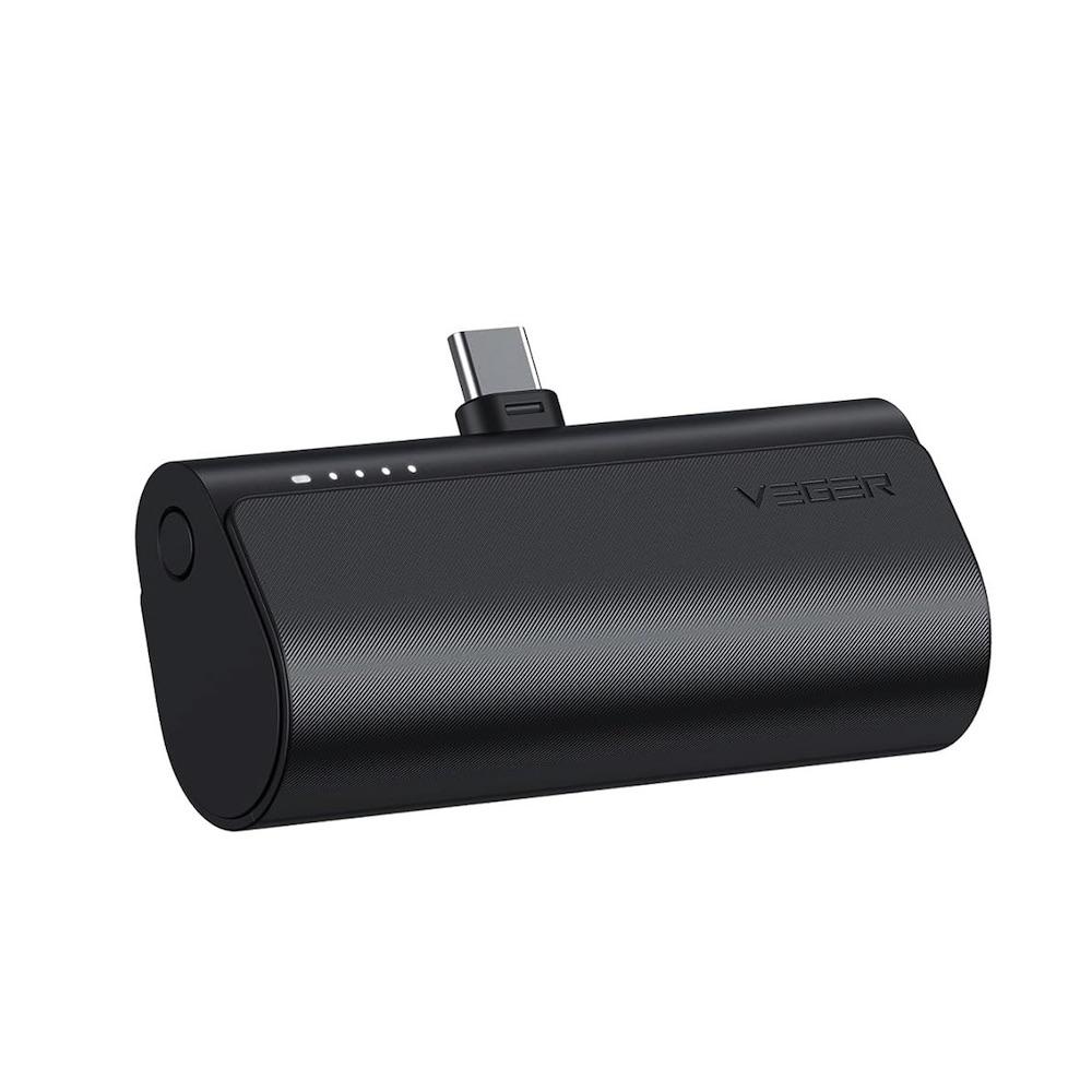 Външна батерия с USB-C конектор - Veger Plug On-C Powerbank With USB-C Connector 5000mAh 20W (черен) | JAR Computers Външна батерия с USB-C конектор - Veger Plug On-C Powerbank With USB-C Connector 5000mAh 20W (черен)