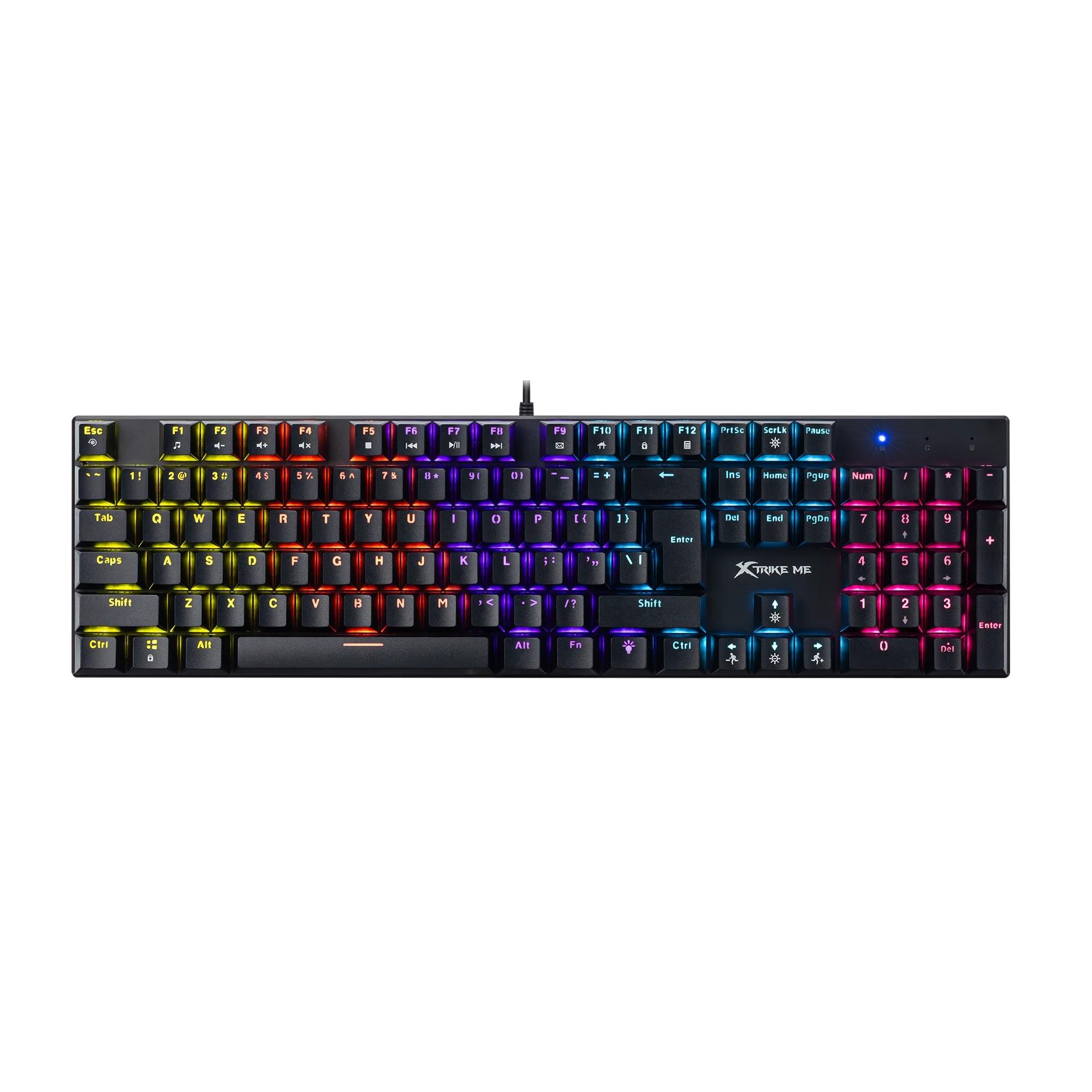 Xtrike ME геймърска механична клавиатура Gaming Mechanical keyboard 104 keys - GK-803 EN (English US) (XTRM-GK-803-EN-BK) | JAR Computers Xtrike ME геймърска механична клавиатура Gaming Mechanical keyboard 104 keys - GK-803 EN (English US) (XTRM-GK-803-EN-BK)