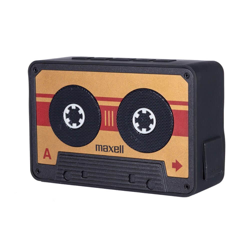 Безжичен блутут спийкър с микрофон за мобилни устройства - Maxell Bluetooth Casette Speaker (златист) | JAR Computers Безжичен блутут спийкър с микрофон за мобилни устройства - Maxell Bluetooth Casette Speaker (златист)