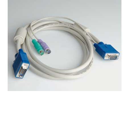 Cable KVM, 15pin SPHD M - HD15M/2xPS2 M, 1.8m