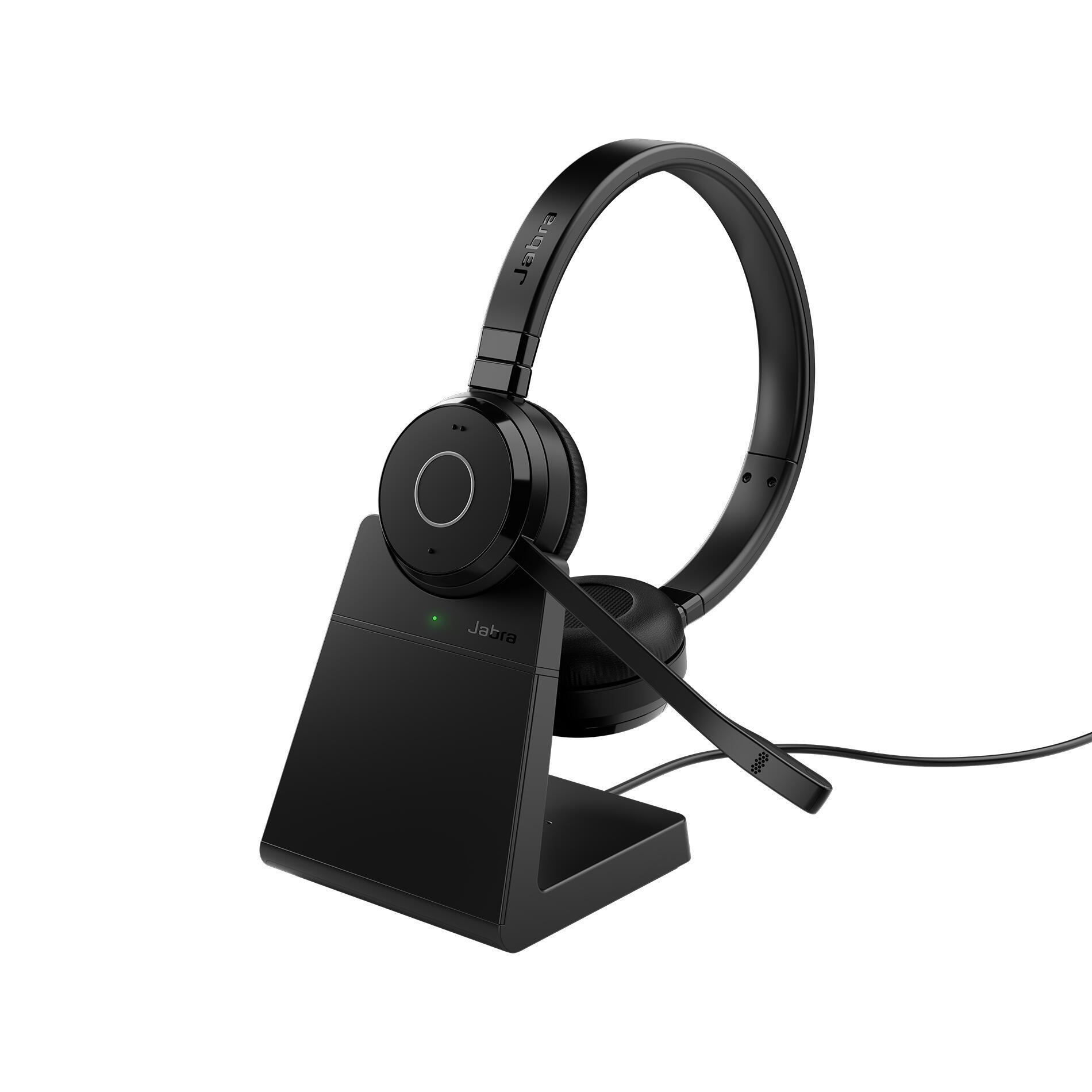Jabra Evolve 65 TE, Link 390a UC Bluetooth стерео слушалки със стойка за зареждане | JAR Computers Jabra Evolve 65 TE, Link 390a UC Bluetooth стерео слушалки със стойка за зареждане