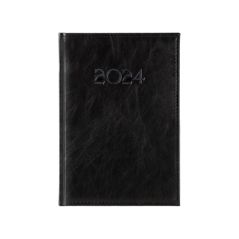 Календар-бележник Вихрен, с дати, B5, черен