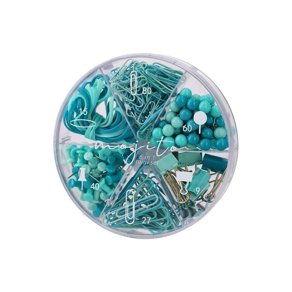 Комплект дребни канцеларски материали Biro Time Spinel, мента