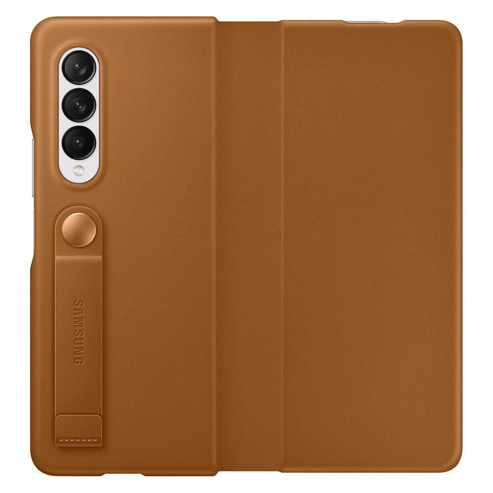 Оригинален кожен калъф за Samsung Galaxy Z Fold 3 - Samsung Leather Flip Cover EF-FF926LAEGWW (кафяв) | JAR Computers Оригинален кожен калъф за Samsung Galaxy Z Fold 3 - Samsung Leather Flip Cover EF-FF926LAEGWW (кафяв)