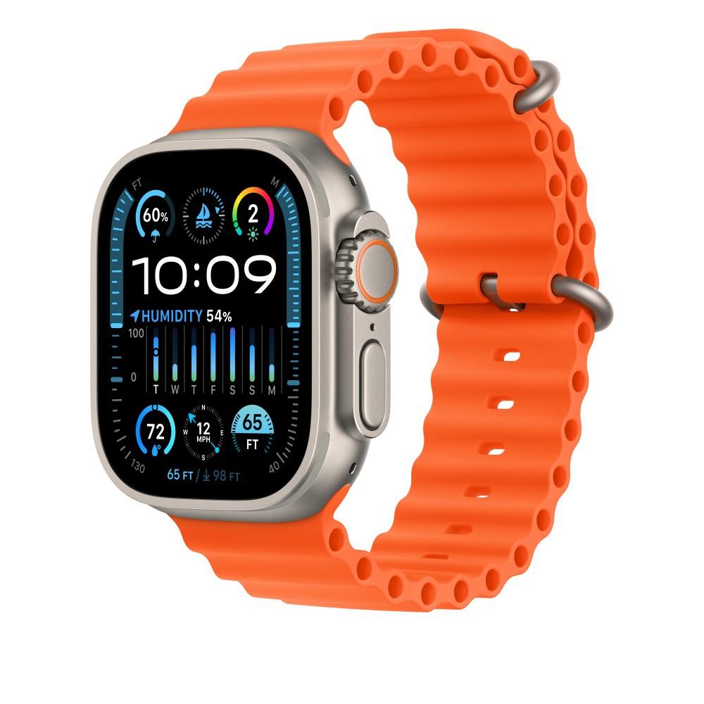 Оригинална флуороеластомерна каишка за Apple Watch Ultra, Ultra 2 49мм - Apple Ocean Band (оранжев) | JAR Computers Оригинална флуороеластомерна каишка за Apple Watch Ultra, Ultra 2 49мм - Apple Ocean Band (оранжев)