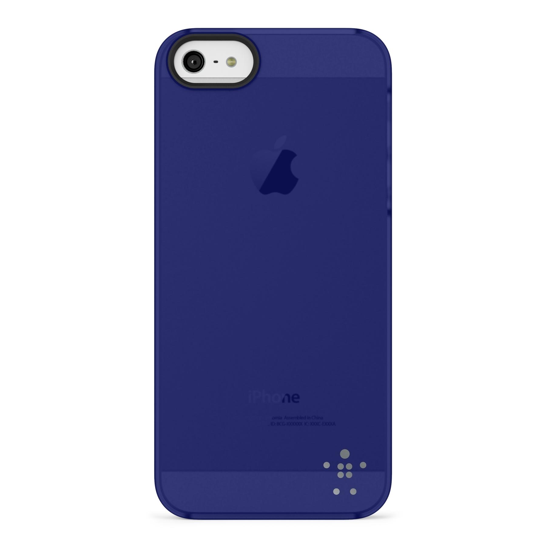 Поликарбонатов кейс за iPhone 5, iPhone 5S, iPhone SE - Belkin Grip Sheer Matte (син) | JAR Computers Поликарбонатов кейс за iPhone 5, iPhone 5S, iPhone SE - Belkin Grip Sheer Matte (син)
