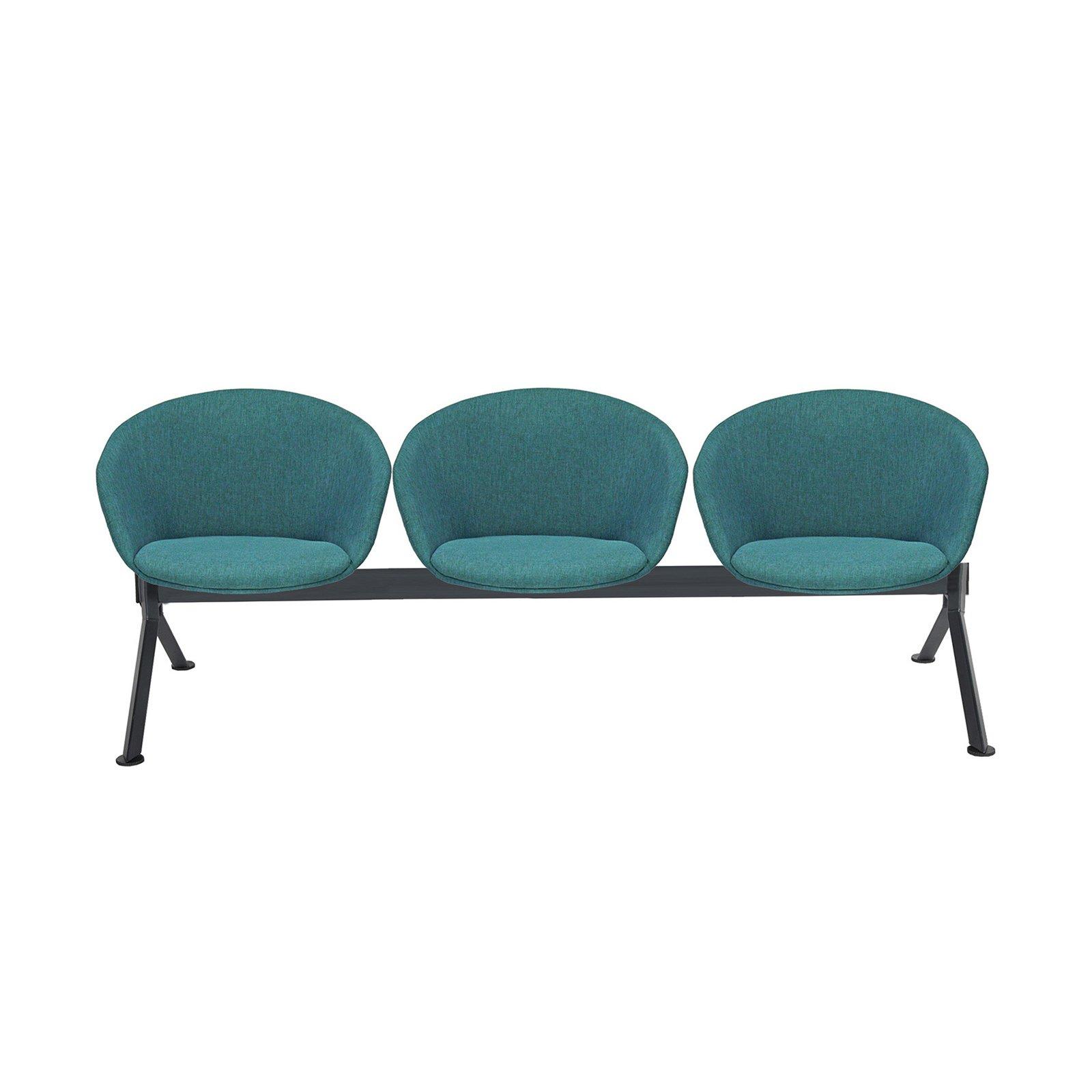 Посетителска пейка RFG Silvi, с 3 места, текстил, метална основа