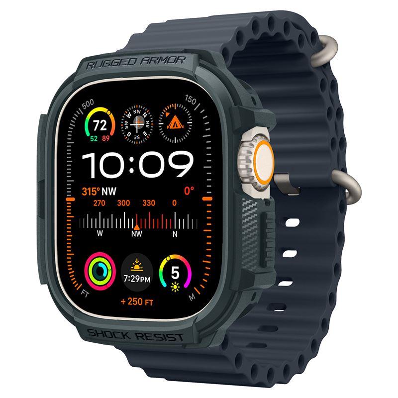 Удароустойчив TPU кейс за Apple Watch Ultra, Ultra 2, Ultra 3 49мм - Spigen Rugged Armor Case (тъмносив) | JAR Computers Удароустойчив TPU кейс за Apple Watch Ultra, Ultra 2, Ultra 3 49мм - Spigen Rugged Armor Case (тъмносив)