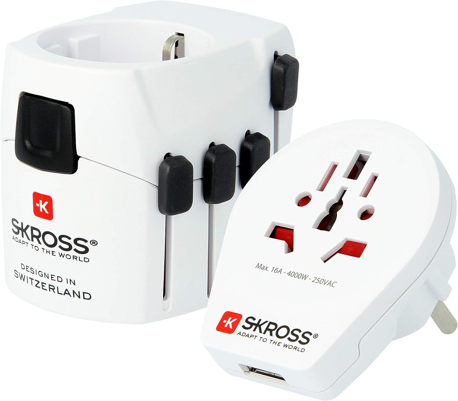 Адаптер SKROSS PRO USB, 1.302539, World, Бял