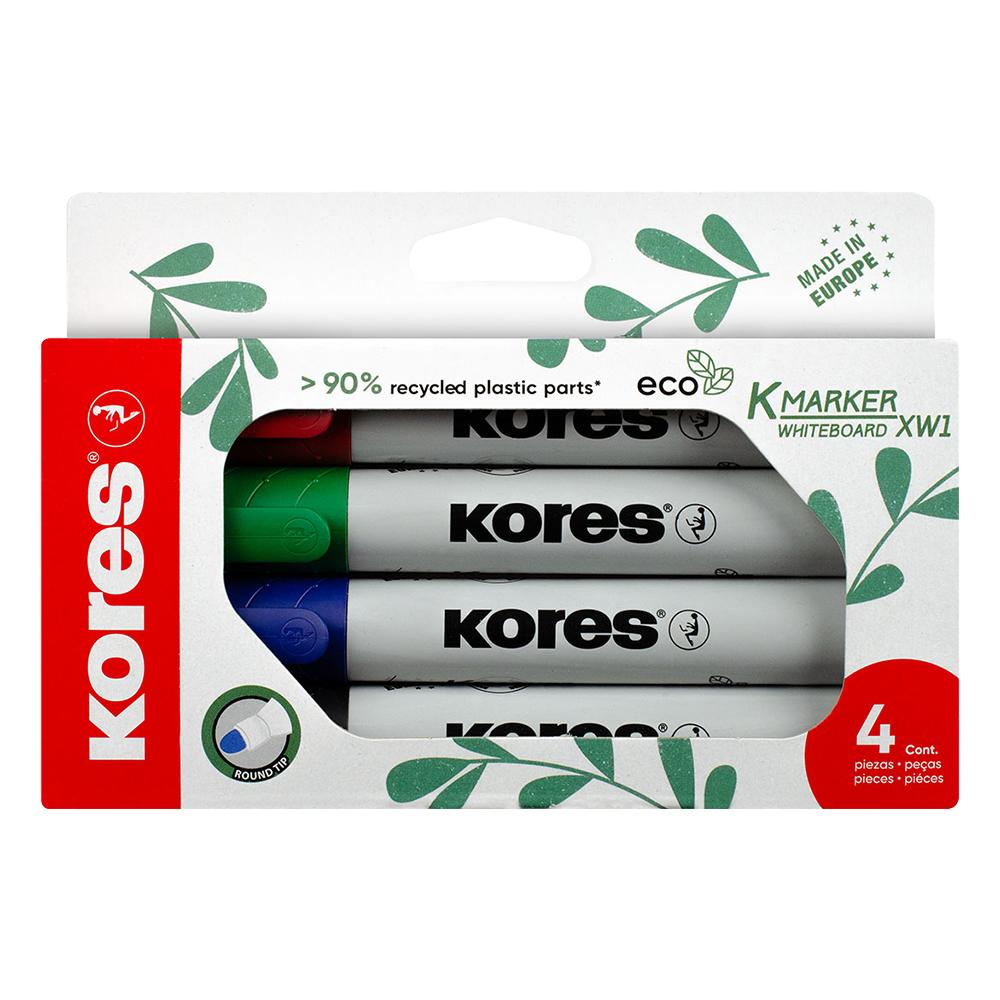 Борд маркер Kores ECO XW1 объл 4 цвята