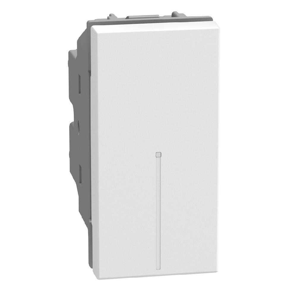Бутон ключ аксиален 1M 10А Бял - bticino Light Now YW4055A | JAR Computers Бутон ключ аксиален 1M 10А Бял - bticino Light Now YW4055A