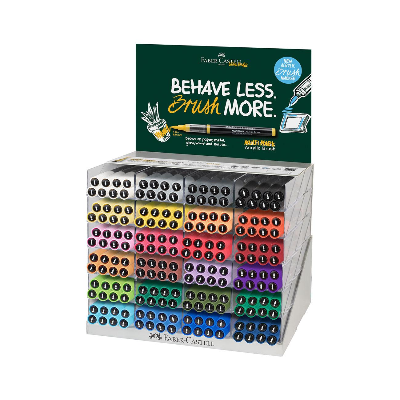 Faber-Castell Маркер-четка Multimark, акрилен, 192 броя в дисплей