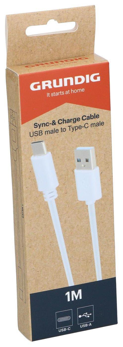 Grunding Кабел USB-C към USB-A за зареждане и синхронизация 1 м