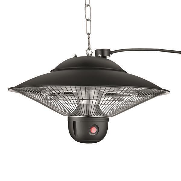 Халогенен отоплител EUROLAMP, черен 2000W IP24 с дистанционно | JAR Computers Халогенен отоплител EUROLAMP, черен 2000W IP24 с дистанционно