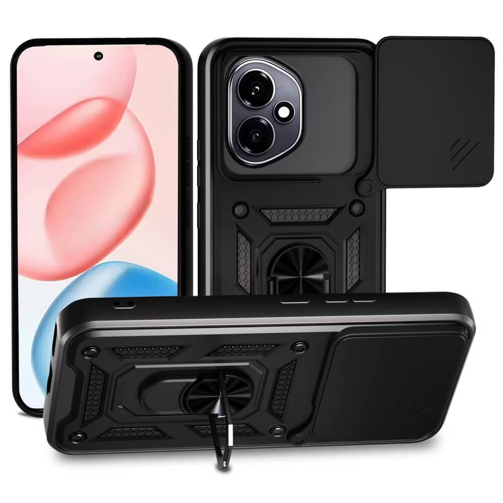 Хибриден удароустойчив кейс с пръстен против изпускане за Honor 400 - Techsuit CamShield Case (черен) | JAR Computers Хибриден удароустойчив кейс с пръстен против изпускане за Honor 400 - Techsuit CamShield Case (черен)