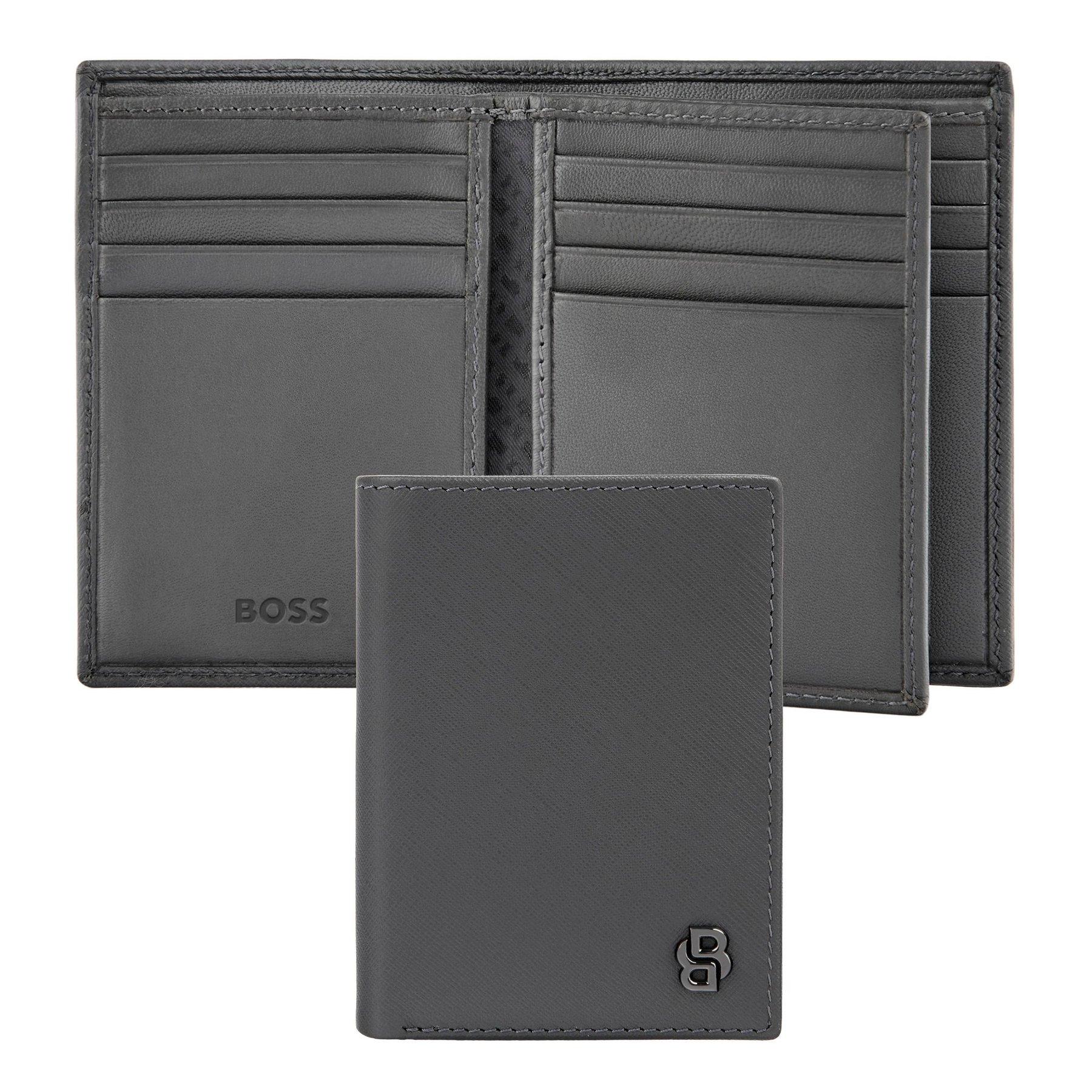 Hugo Boss Калъф за карти Saffiano, с 16 отделения, сив