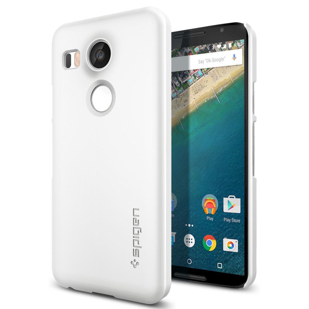 Качествен кейс за LG Google Nexus 5X - Spigen Thin Fit Case (бял) | JAR Computers Качествен кейс за LG Google Nexus 5X - Spigen Thin Fit Case (бял)
