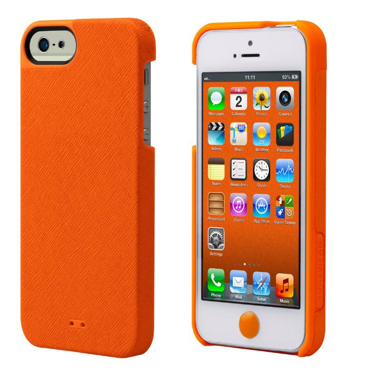 Кожен кейс с аксесоари за iPhone 5, iPhone 5S, iPhone SE - Tunewear Leatherlook (оранжев) | JAR Computers Кожен кейс с аксесоари за iPhone 5, iPhone 5S, iPhone SE - Tunewear Leatherlook (оранжев)