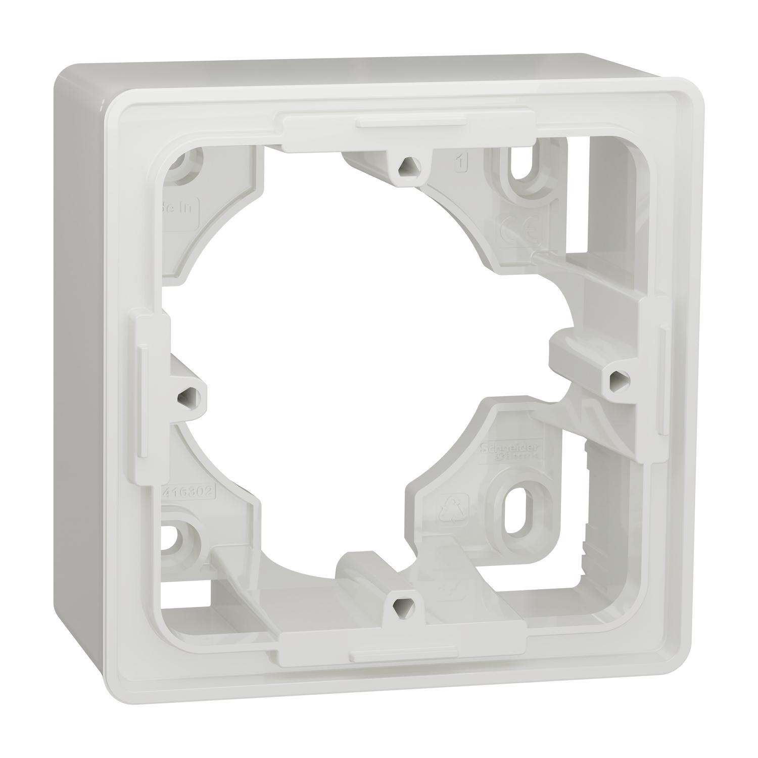 Kонзола за открит монтаж 1x 2M, Unica Studio, бял - Schneider Electric Unica NEW NU800218 | JAR Computers Kонзола за открит монтаж 1x 2M, Unica Studio, бял - Schneider Electric Unica NEW NU800218