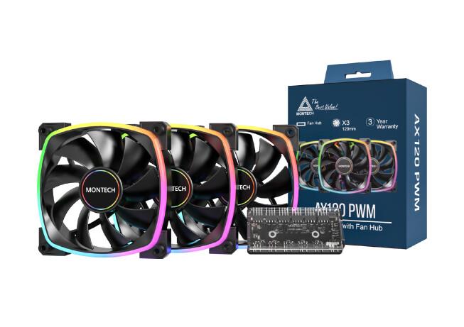 Montech AX120 3 IN 1 Вентилаторен модул | JAR Computers Montech AX120 3 IN 1 Вентилаторен модул