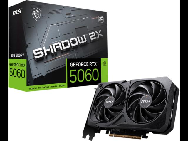 MSI GeForce RTX 5060 8G SHADOW 2X OC MAX