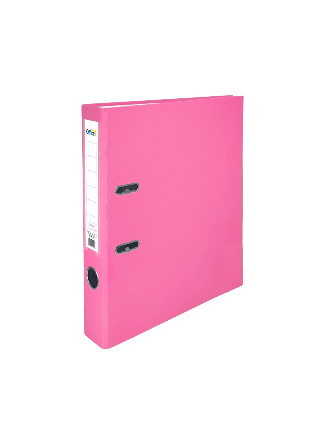 Office 1 Класьор, 5 cm, PP, несглобен, розов, 50 броя