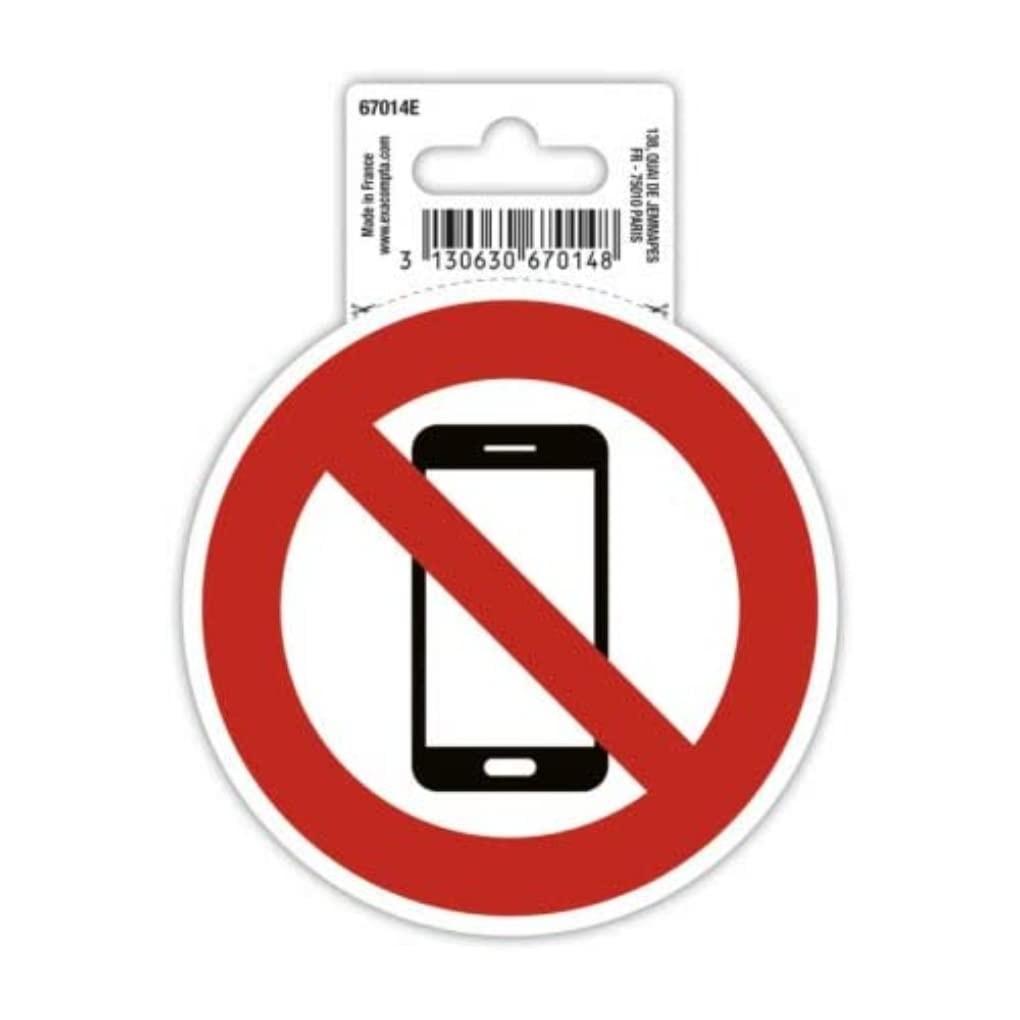Самозалепващ знак Exacompta, с пиктограма Забранено ползването на телефон, ф10 см,PVC фолио150 mic | JAR Computers Самозалепващ знак Exacompta, с пиктограма Забранено ползването на телефон, ф10 см,PVC фолио150 mic