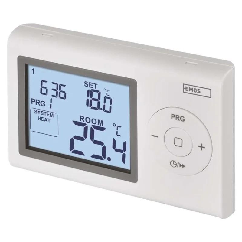 Термостат за отопление и охлаждане 5…35 °C с LCD дисплей и седмичен таймер 8A EMOS | JAR Computers Термостат за отопление и охлаждане 5…35 °C с LCD дисплей и седмичен таймер 8A EMOS