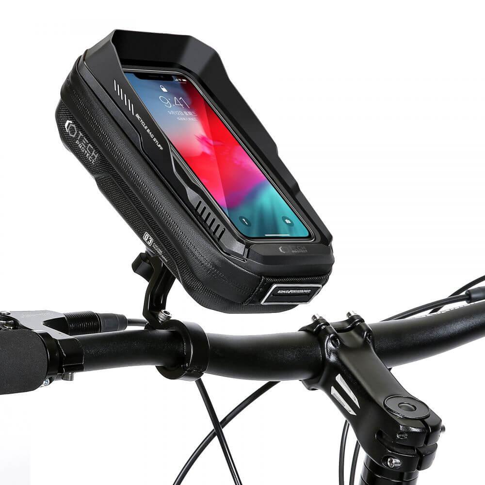 Универсален удароустойчив калъф за колело за мобилни телефони - Tech-Protect XT3S Waterproof Bicycle Bag 0.6L (черен) | JAR Computers Универсален удароустойчив калъф за колело за мобилни телефони - Tech-Protect XT3S Waterproof Bicycle Bag 0.6L (черен)