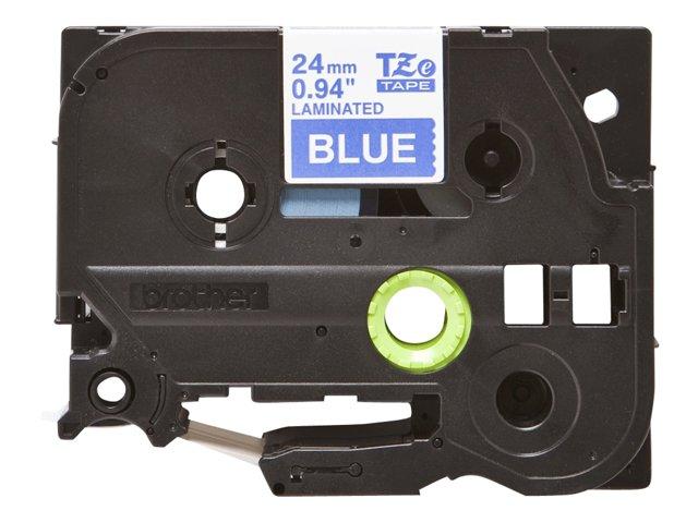 BROTHER TZE555 24mm WHITE ON BLUE