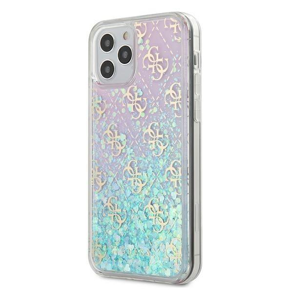 Дизайнерски кейс с висока защита за iPhone 12, iPhone 12 Pro - Guess Liquid Glitter Gradient Case (розов) | JAR Computers Дизайнерски кейс с висока защита за iPhone 12, iPhone 12 Pro - Guess Liquid Glitter Gradient Case (розов)