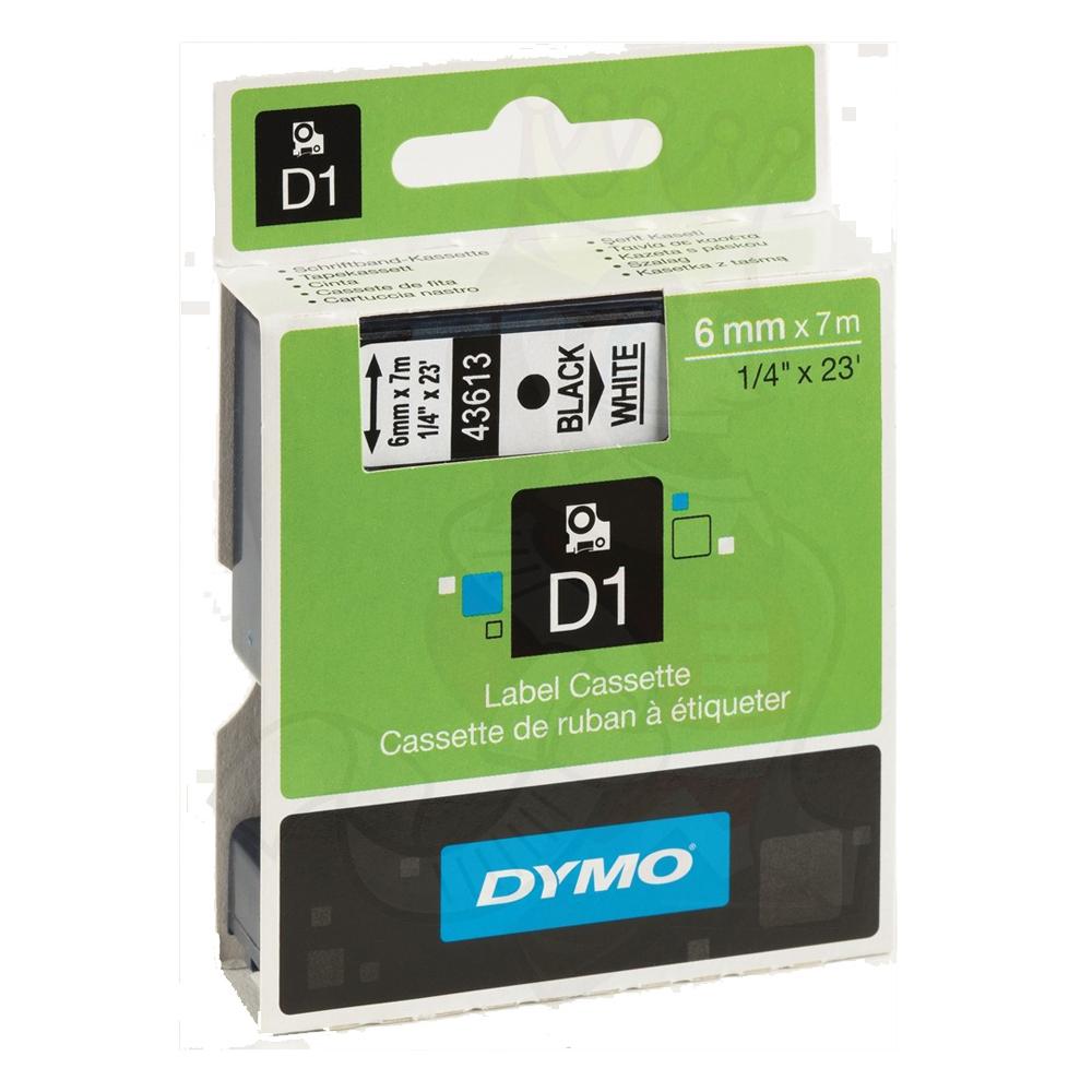 DYMO D1 TAPE 6mmX7M BLACK ON WHITE (S0720780) (DYMO43613)
