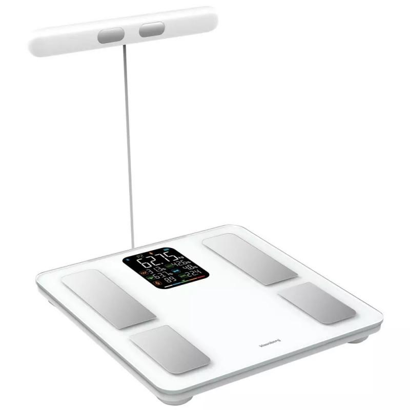 Кантар - анализатор Klausberg KB 7857, До 180 кг, Bluetooth, Android/iOS, LCD дисплей, 14 телесни стойности, Бял | JAR Computers Кантар - анализатор Klausberg KB 7857, До 180 кг, Bluetooth, Android/iOS, LCD дисплей, 14 телесни стойности, Бял