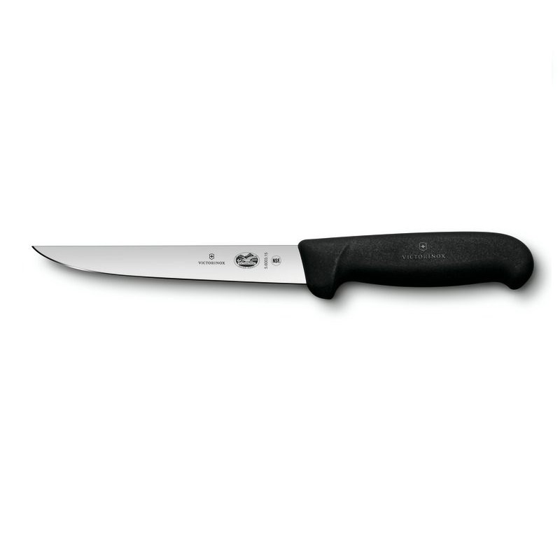 Кухненски нож Victorinox Fibrox за обезкостяване, право острие, 150мм, черен | JAR Computers Кухненски нож Victorinox Fibrox за обезкостяване, право острие, 150мм, черен