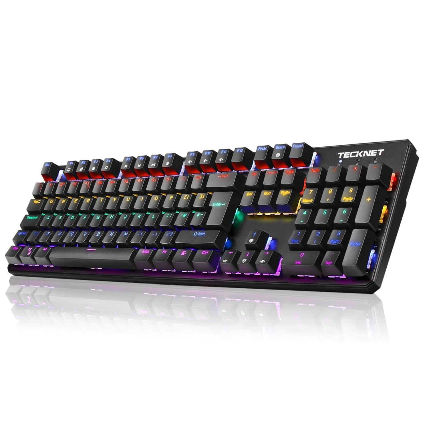 Механична геймърска клавиатура с LED подсветка - TeckNet X10707 LED Illuminated Mechanical Gaming Keyboard (за PC) | JAR Computers Механична геймърска клавиатура с LED подсветка - TeckNet X10707 LED Illuminated Mechanical Gaming Keyboard (за PC)