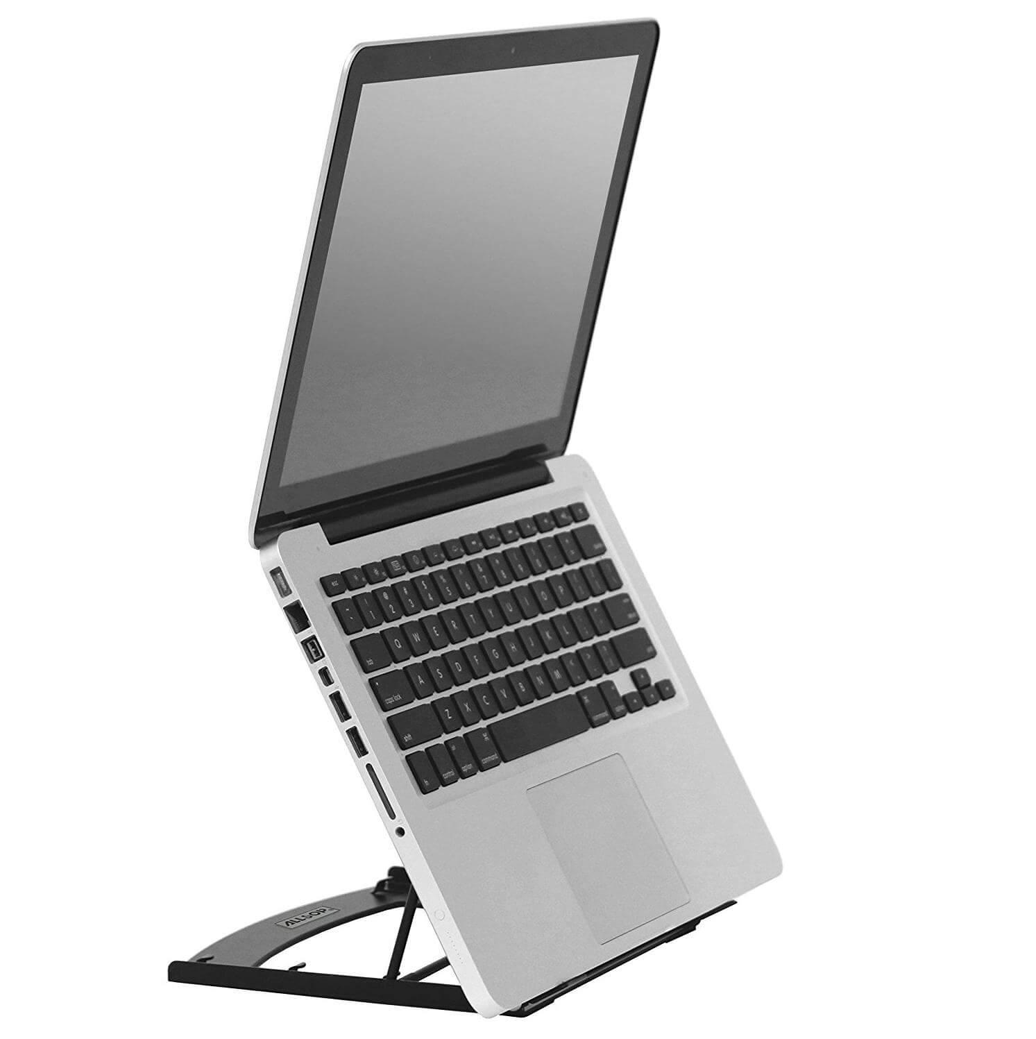 Метална поставка с различни ъгли на виждане за лаптопи и таблети - Allsop TriTilt Adjustable Laptop and Tablet Stand (черен) | JAR Computers Метална поставка с различни ъгли на виждане за лаптопи и таблети - Allsop TriTilt Adjustable Laptop and Tablet Stand (черен)