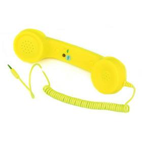 Ретро слушалка с микрофон и спийкър за iPhone и мобилни телефони - Coco Retro Phone Handset (жълта) | JAR Computers Ретро слушалка с микрофон и спийкър за iPhone и мобилни телефони - Coco Retro Phone Handset (жълта)
