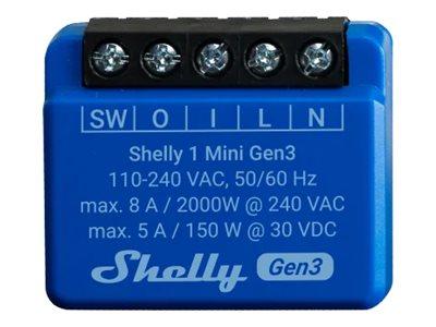 SHELLY 1 Mini Gen3 WLAN 1-Channel Dry Contact Smart Relay | JAR Computers SHELLY 1 Mini Gen3 WLAN 1-Channel Dry Contact Smart Relay
