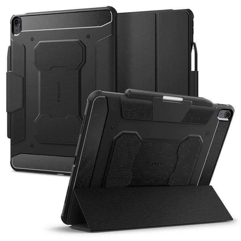 Spigen Rugged Armor Pro Case - хибриден удароустойчив кейс с поставка за iPad Air 13 (2024) (черен)