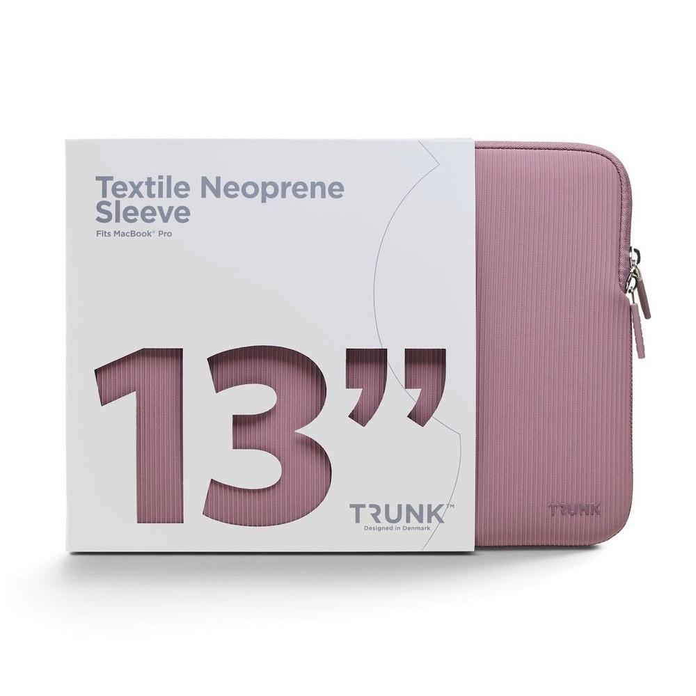Trunk Textile Neoprene Laptop Sleeve - удароустойчив неопренов калъф за Macbook Pro 13 и Macbook Air 13 (от модел 2017 и по-нов) (розов)